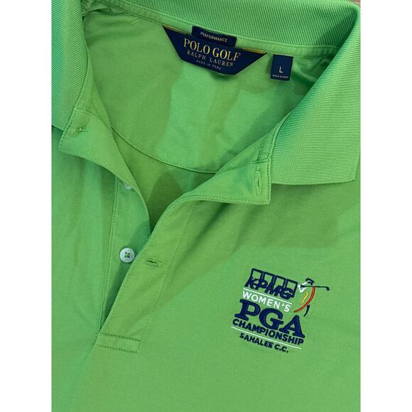 Polo Golf Ralph Lauren neon green Sahalee C.C. Women’s PGA championship Large - Picture 3 of 6